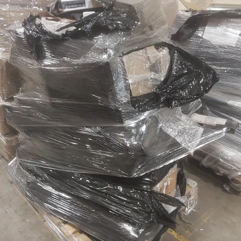 PALLET CONTAINING A VERY LARGE QUANTITY OF ASSORTED ITEMS INCLUDING: OVERDOOR SHOE RACK, FURNITURE PARTS, WALLPAPER ECT