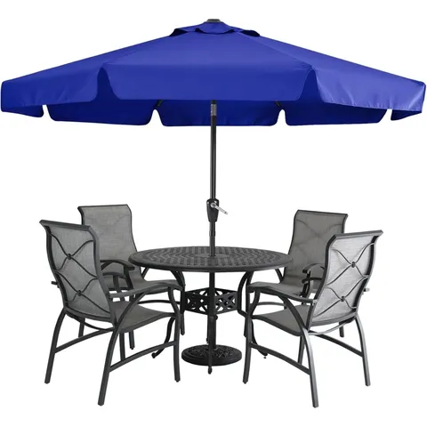 BOXED CAMAREE 270CM TILT MARKET PARASOL - NAVY BLUE (1 BOX)