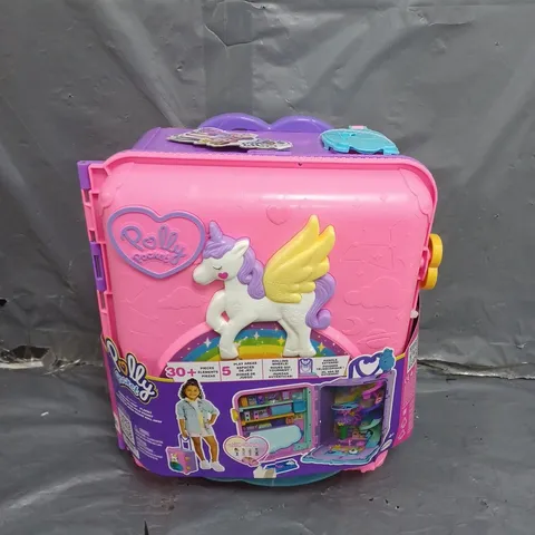 POLLY POCKET POLLYVILLE RESORT ROLL-AWAY SUITCASE PLAYSET