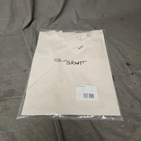 GANT GRAPHIC SHORT SLEEVE TSHIRT IN CREAM SIZE XL