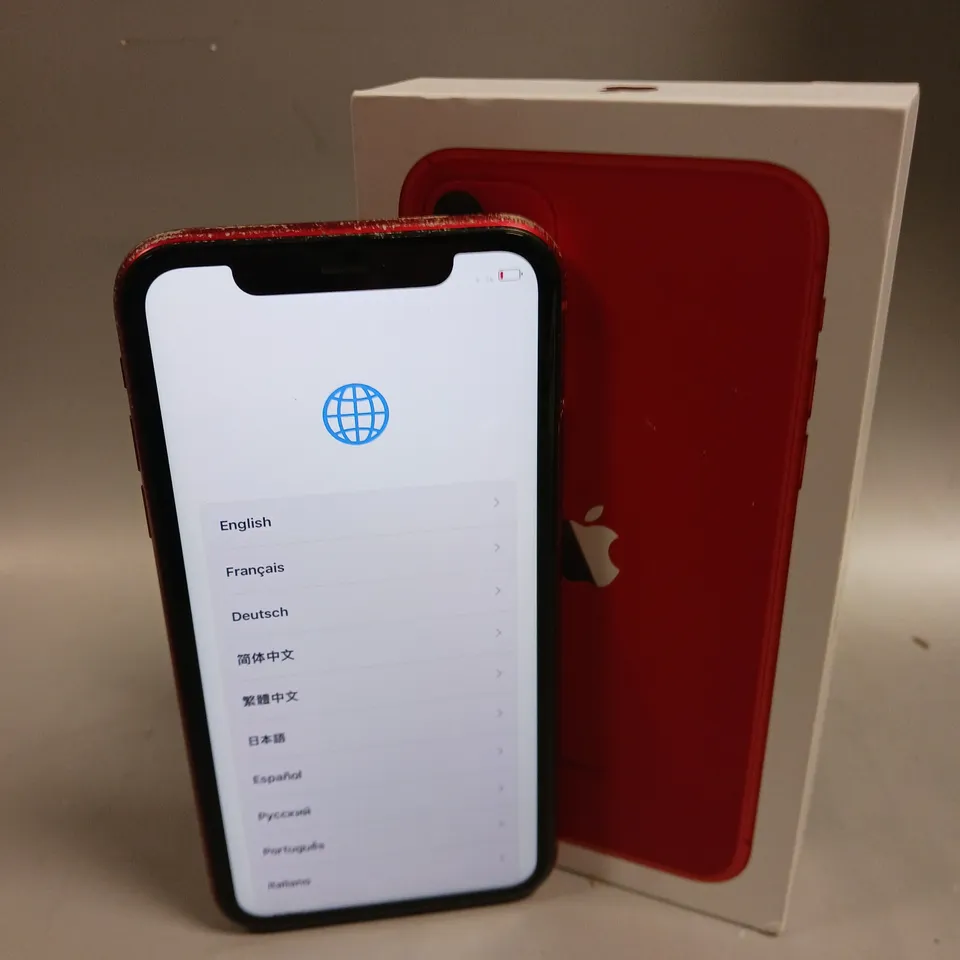 BOXED APPLE IPHONE 11 SMARTPHONE - PRODUCT RED 