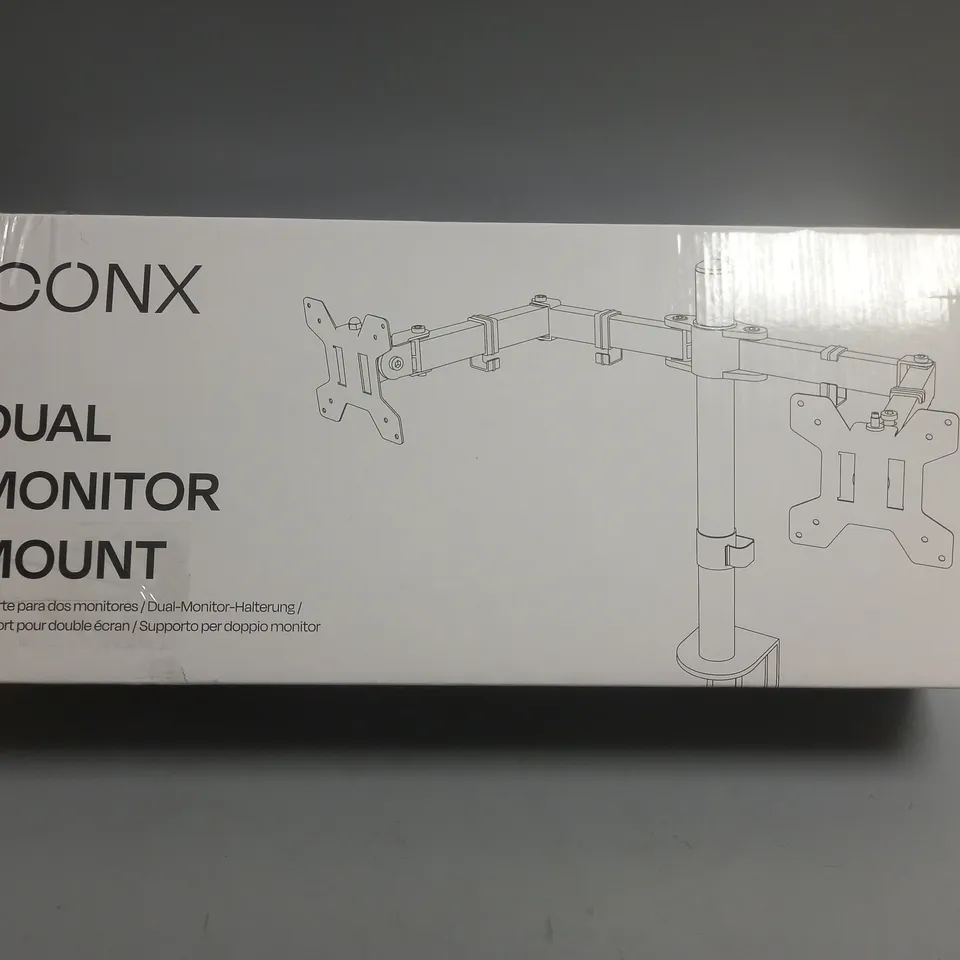 BOXED CONX DUAL MONITOR MOUNT 