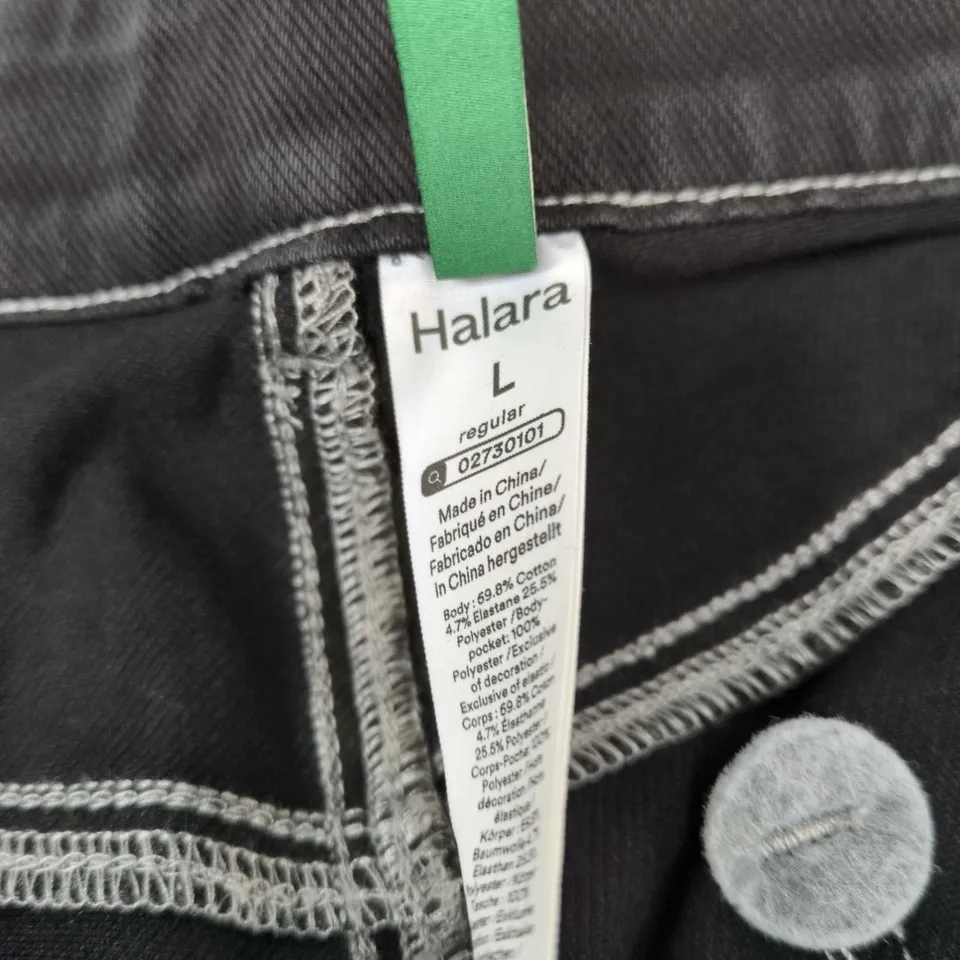 HALARA BLACK DENIM JEANS – WOMEN'S, SIZE L 