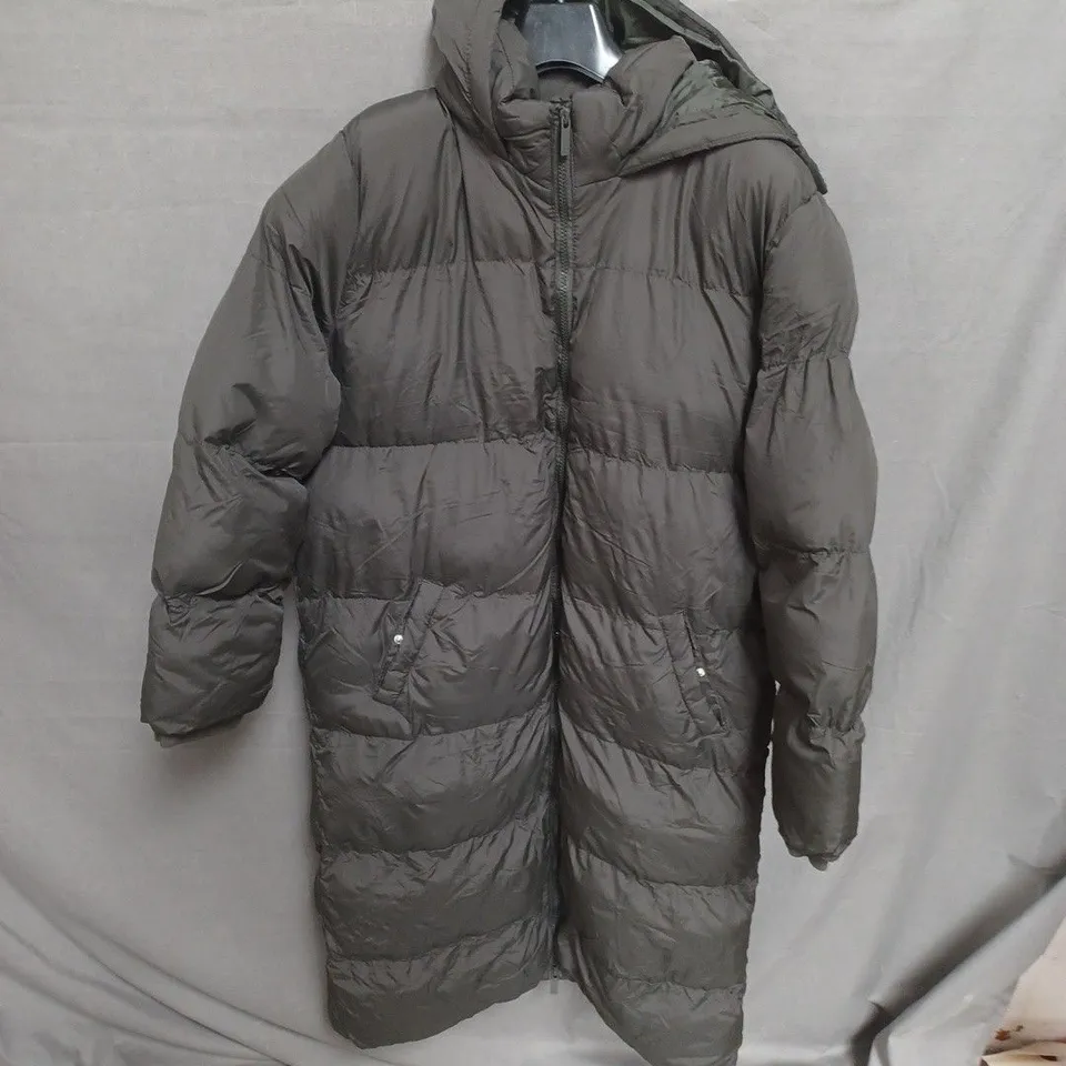 FRENCH CONNECTION PUFFER COAT – KHAKI, HOODED, SIZE XL (STYLE 70AZN)