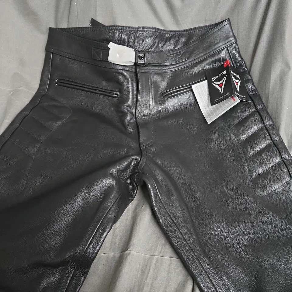 SKINTAN BIKER TROUSERS IN BLACK SIZE 34