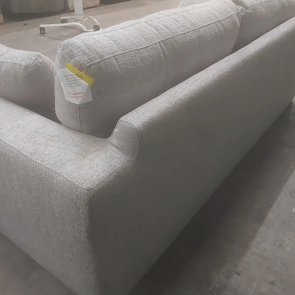 DESIGNER 3 SEATER FABRIC UPHOLSTERED SOFA