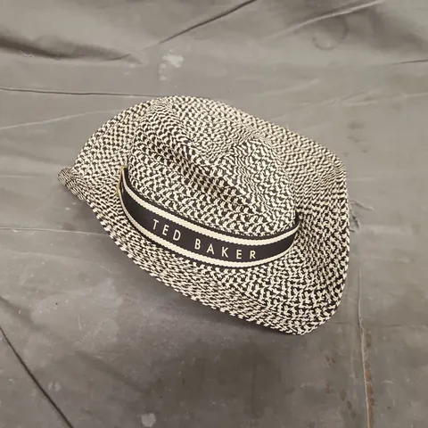 TED BAKER FAUX STRAW WEBBING HAT - O/S