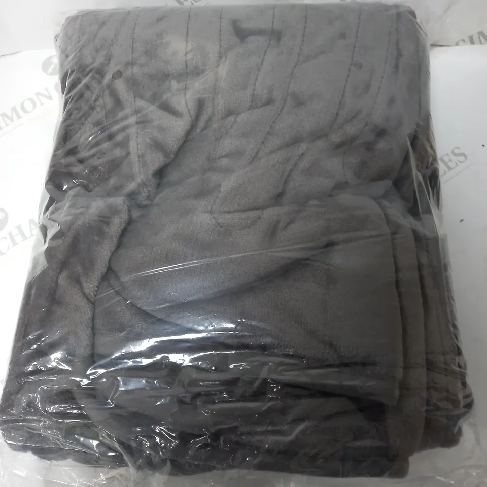 BOXED COZEE HOME HEATED BLANKET IN CHARCOAL 