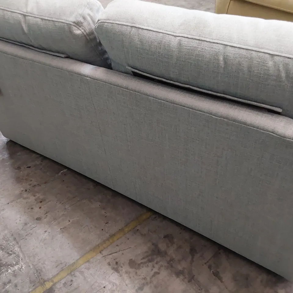 QUALITY BRITISH DESIGNER LOUNGE Co. TWO SEATER SOFA LIGHT GREY FABRIC 