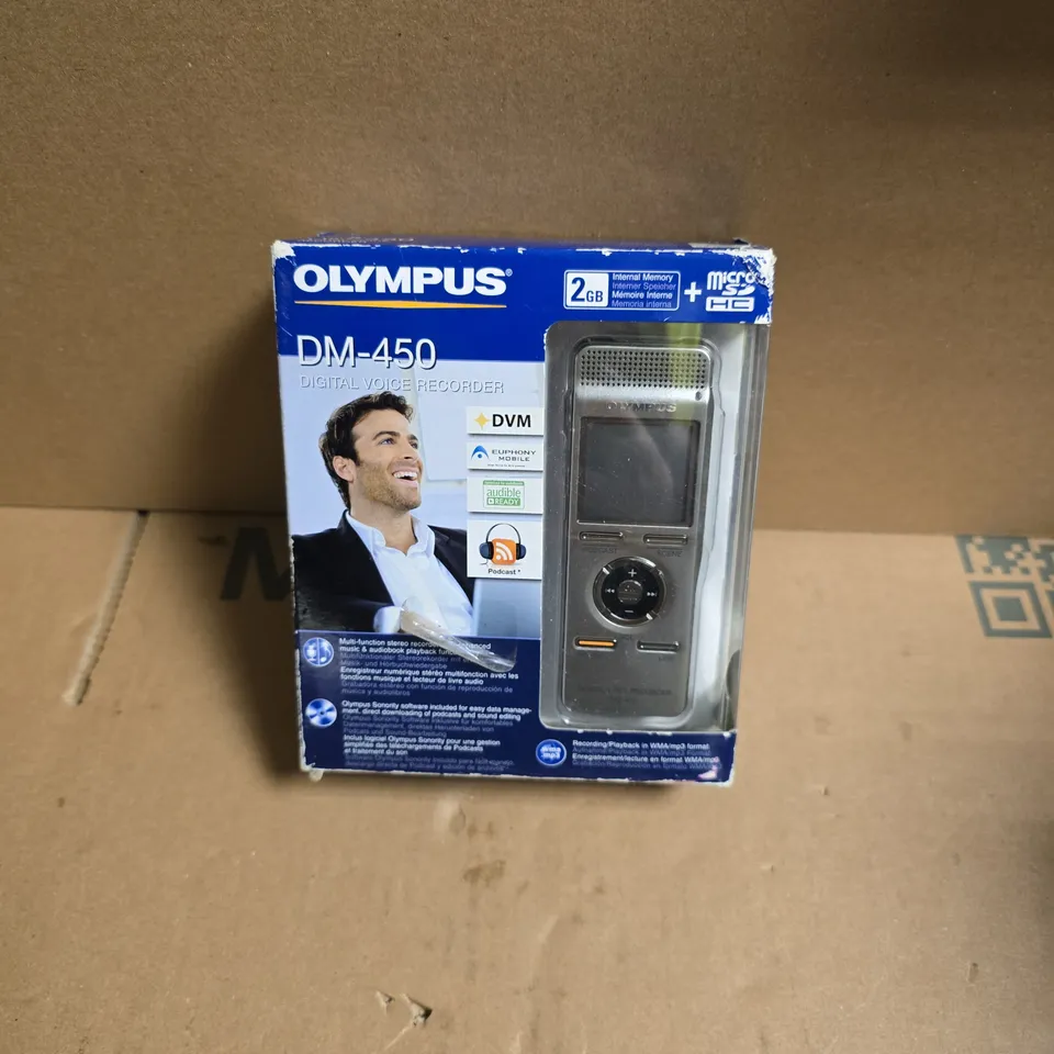 OLYMPUS DM-450 DIGITAL VOICE RECORDER – BOXED