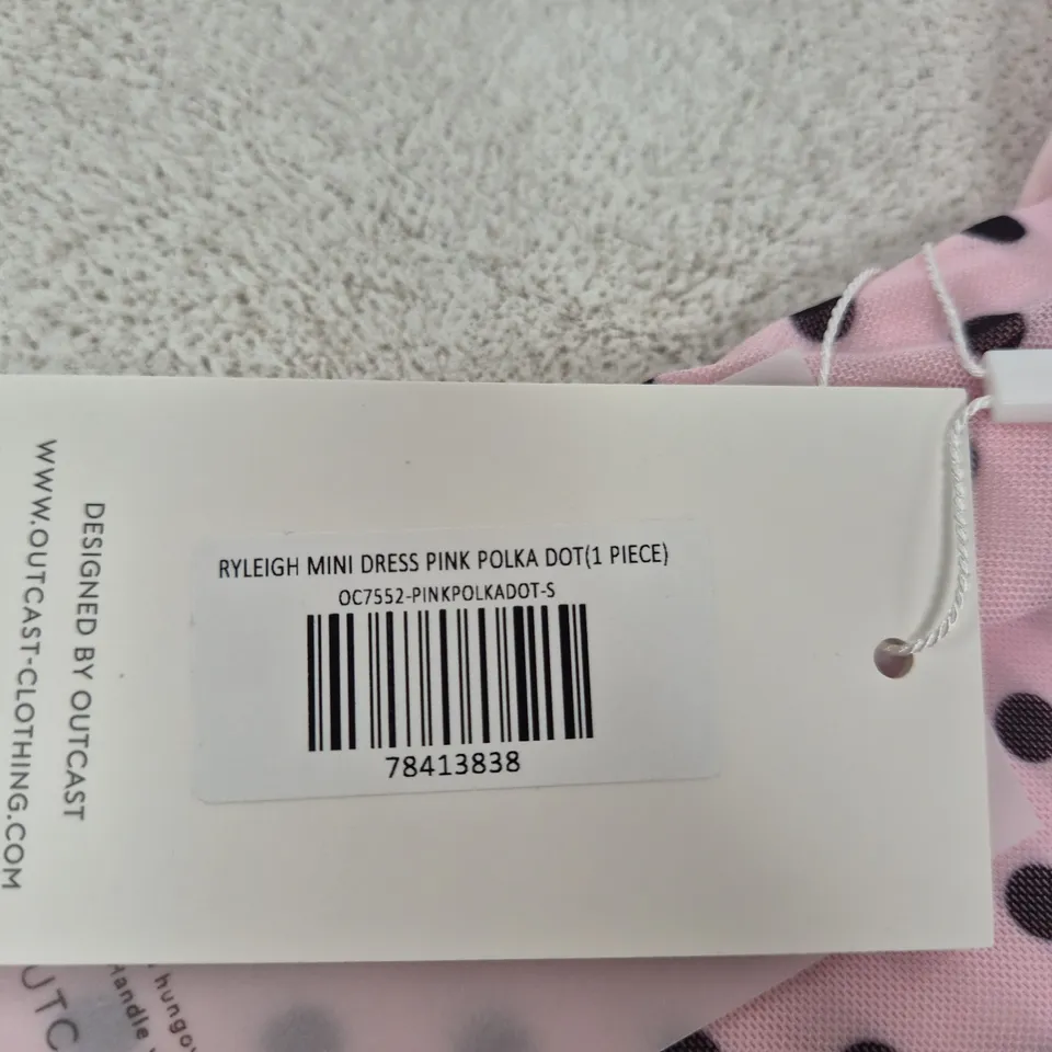 OUTCAST RYLEIGH MINI DRESS PINK POLKA DOT – WOMEN'S DRESS - S