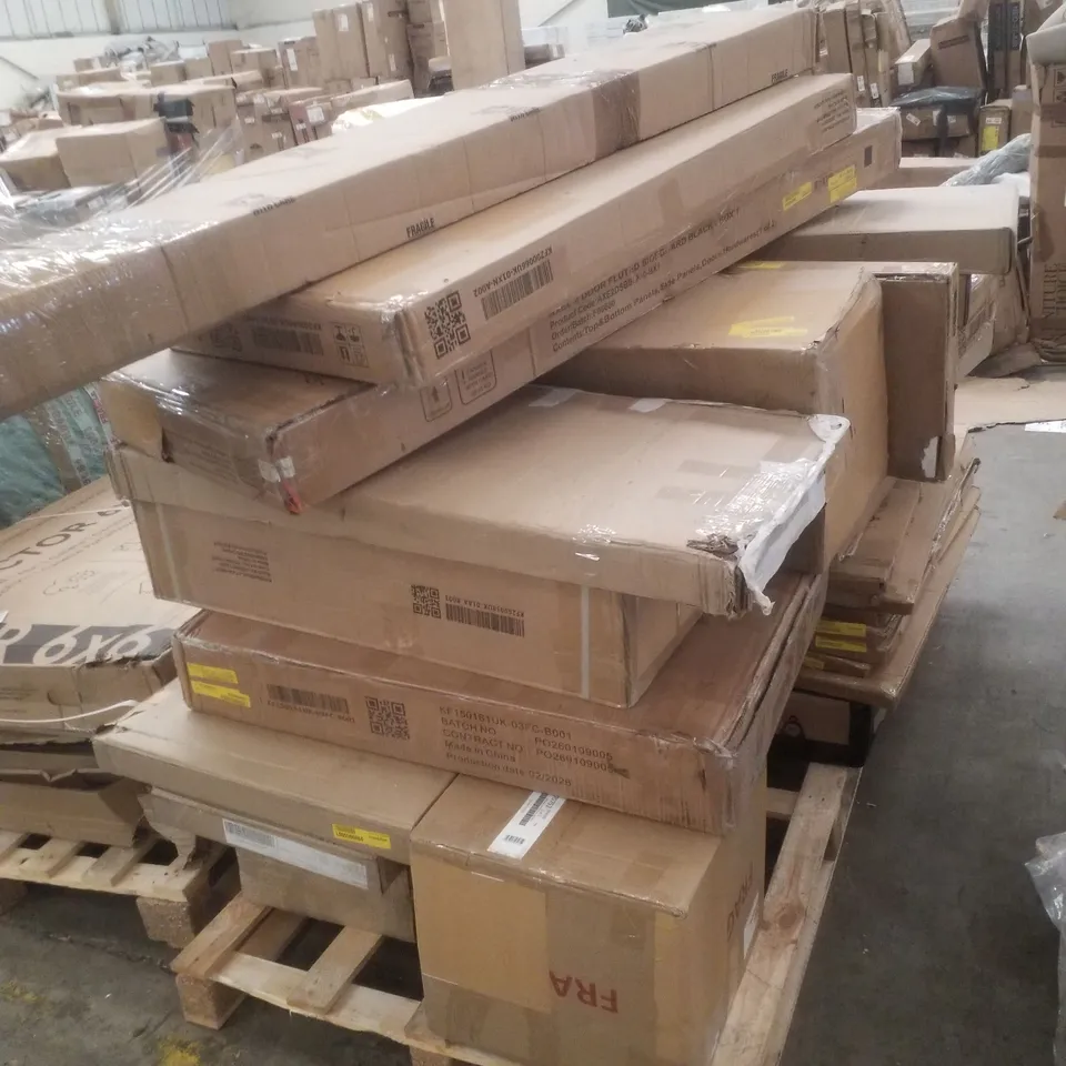 PALLET CONTAINING ASSORTED FLATPACK FURNITURE PARTS 