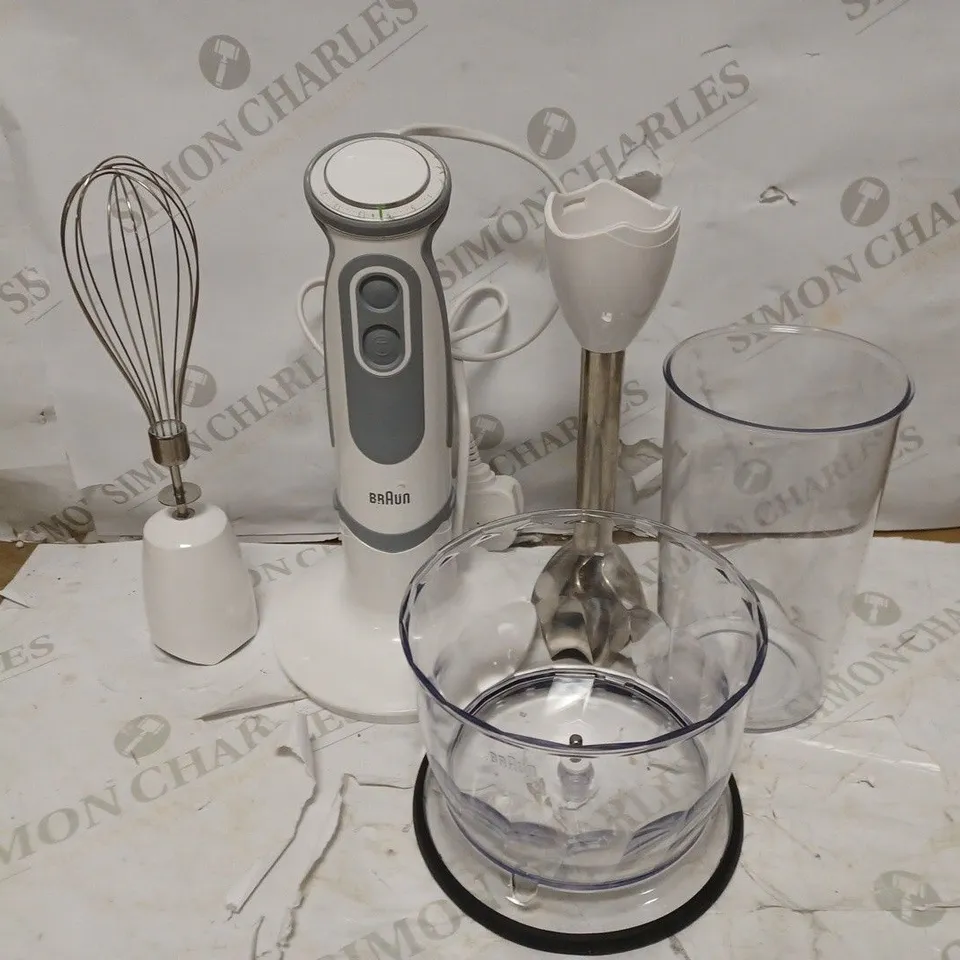 BRAUN HOUSE HOLD MQ5200 HAND BLENDER, PLASTIC, WHITE/GREY