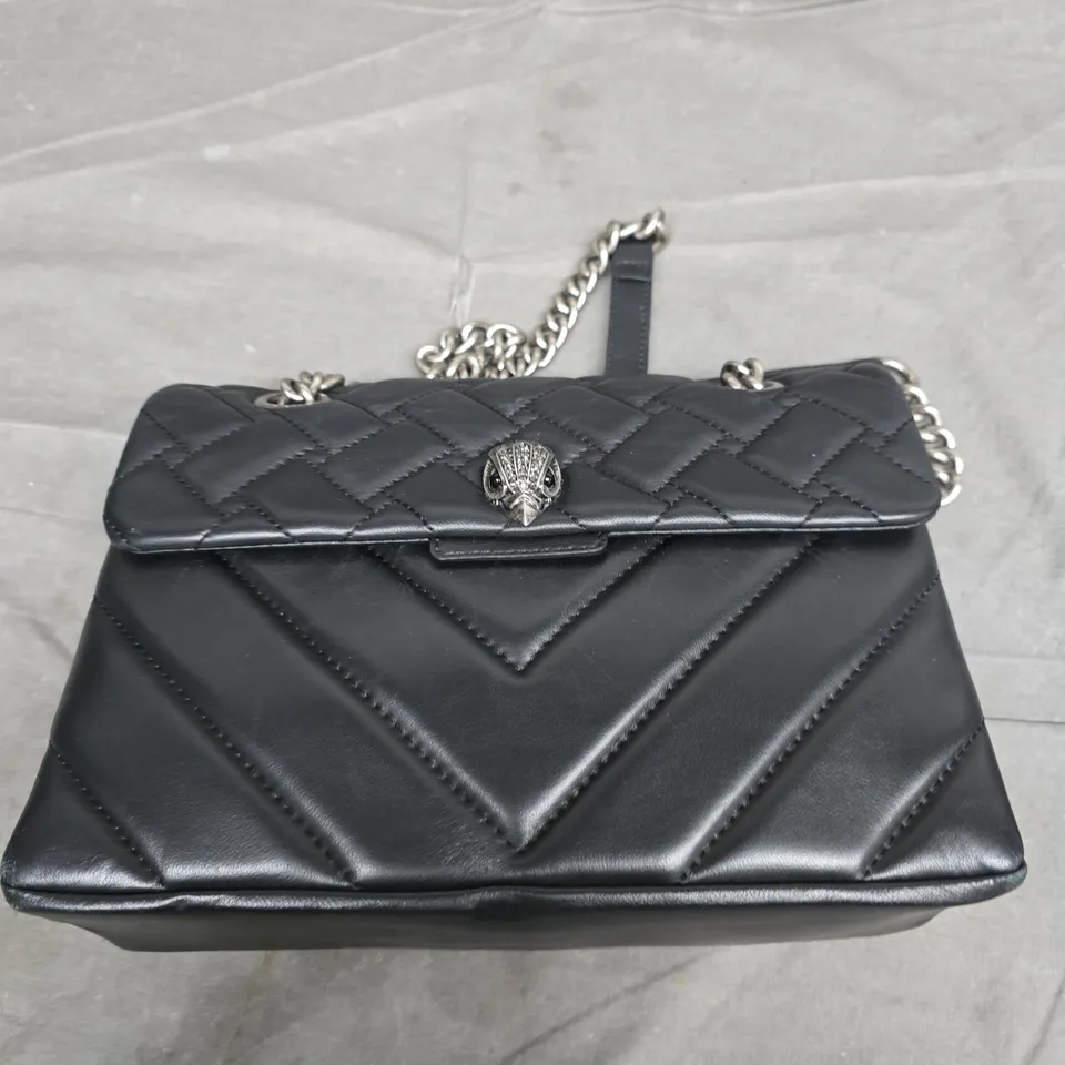 KURT GEIGER LONDON QUILTED LEATHER SHOULDER BAG – BLACK