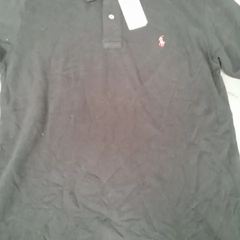 POLO RALPH LAUREN CUSTOM SLIM FIT TOP IN BLACK SIZE MEDIUM