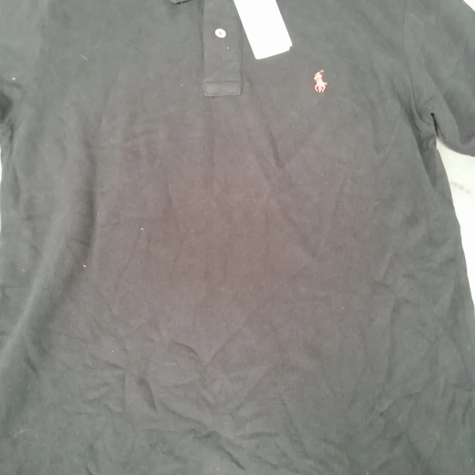 POLO RALPH LAUREN CUSTOM SLIM FIT TOP IN BLACK SIZE MEDIUM