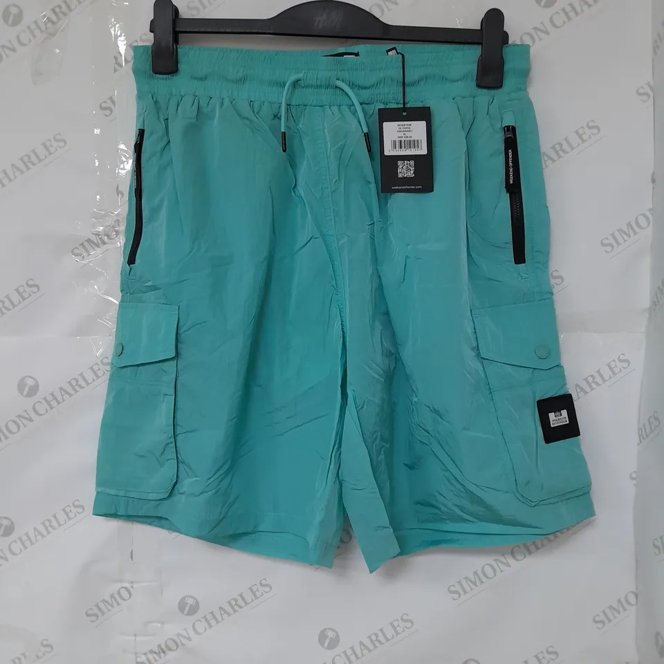 WEEKEND OFFENDER OLYMPIA SHORT IN AQUAWASH SIZE XL