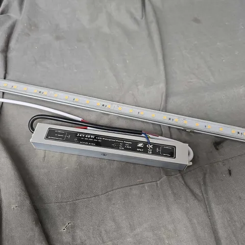 APPROXIMATELY 35 VENTA IPL400DW 24V LED LIGHT STRIPS WITH POWER SUPPLIES 