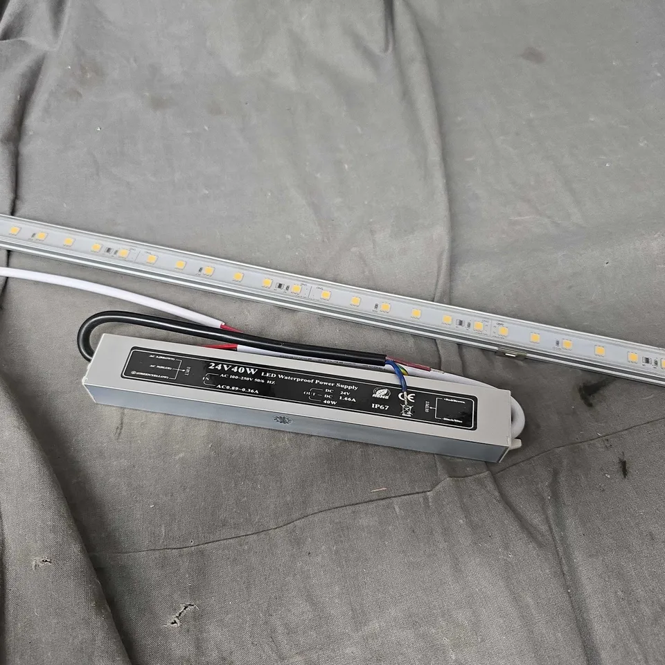APPROXIMATELY 35 VENTA IPL400DW 24V LED LIGHT STRIPS WITH POWER SUPPLIES 