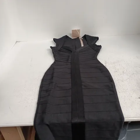 HOUSE OF CB THE ICON MIDI DRESS - BLACK - UK SIZE M