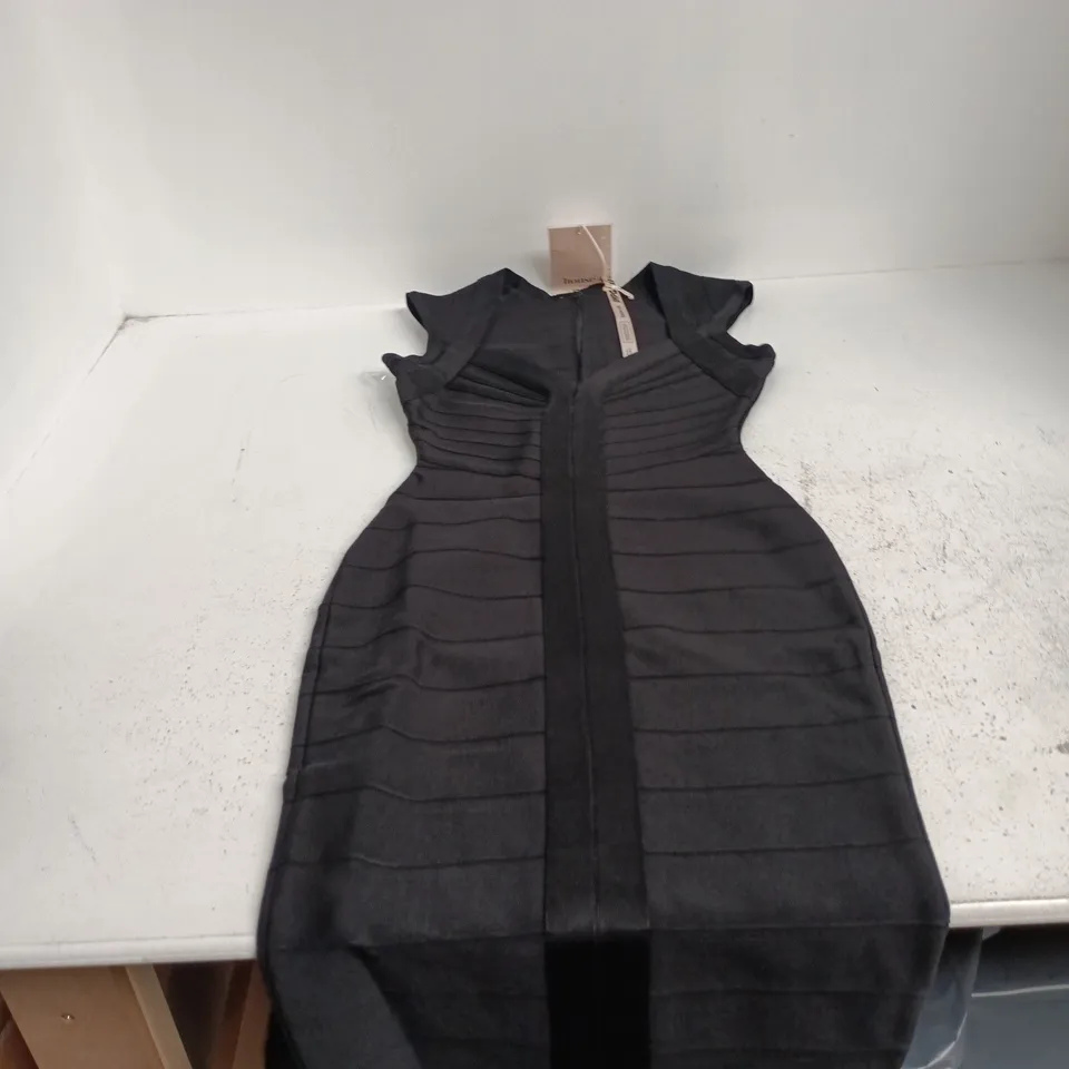 HOUSE OF CB THE ICON MIDI DRESS - BLACK - UK SIZE M