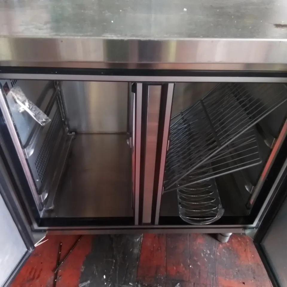 FOSTER DC1/2H REFRIGERATED STAINLESS FOOD PREP COUNTER 