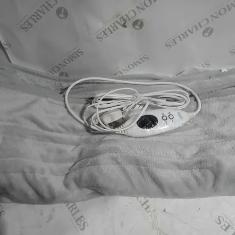 COZEE HOME VELVETSOFT HEATED THROW IN LIGHT GREY