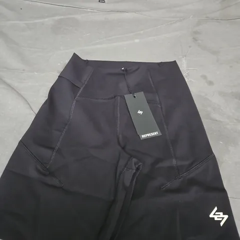 REPRESENT BLACK ATHLETIC SHORTS SIZE 8