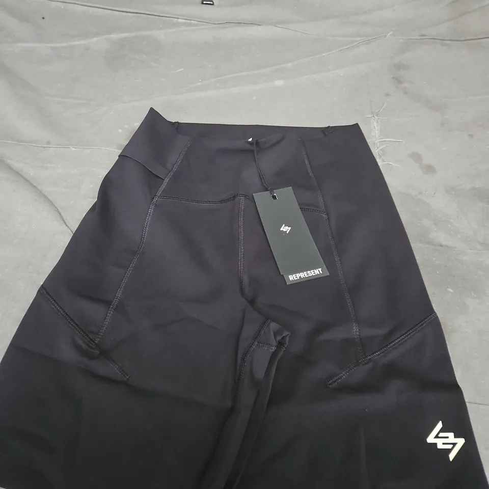 REPRESENT BLACK ATHLETIC SHORTS SIZE 8