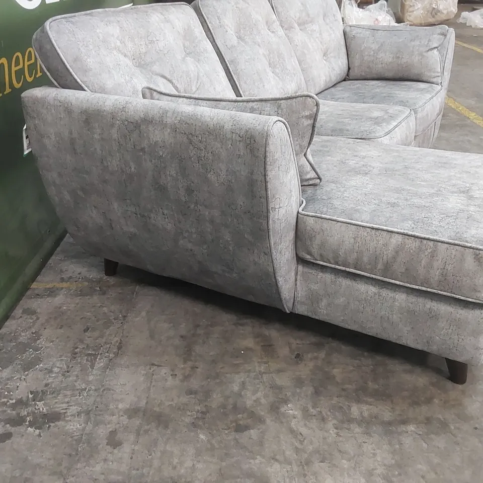 QUALITY DESIGNER MARGATE MAXI FABRIC UPHOLSTERED CORNER CHAISE SOFA 