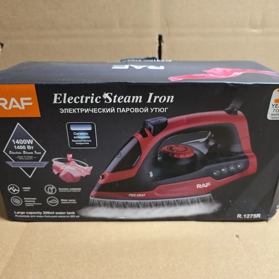 RAF ELECTRIC STEAM IRON 1400W – BOXED 