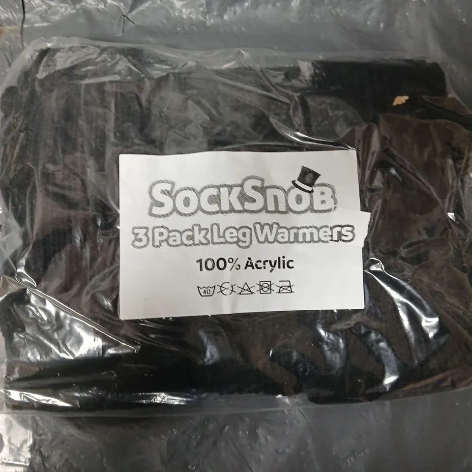 APPROXIMATELY 80 PAIRS OF SOCK SNOB RIBBED LEG WARMERS IN BLACK