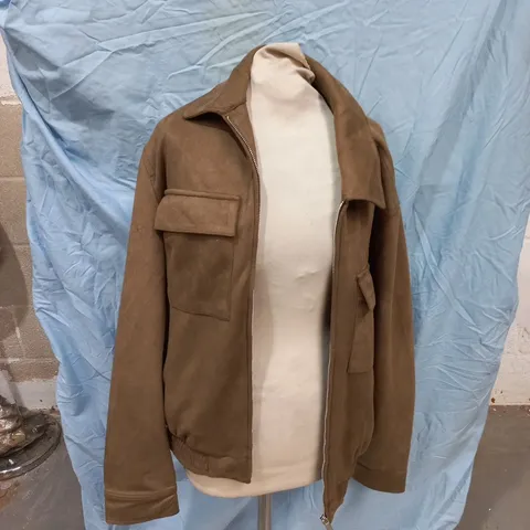 PORTER & ASH BROWN SUEDE-LOOK JACKET – (EU M / US M)