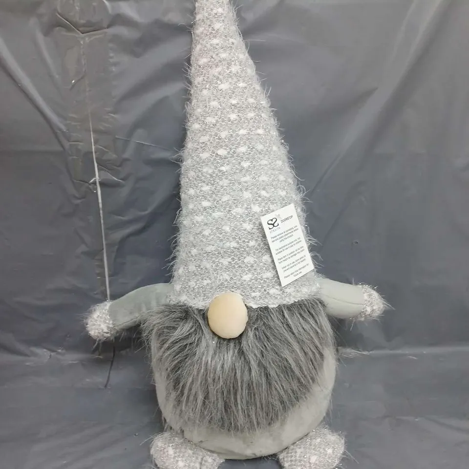 FESTIVE GONK DOORSTOP SILVER GLITTER