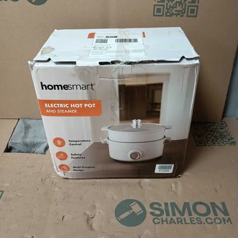 HOMESMART ELECTRIC HOT POT AND STEAMER BOXED