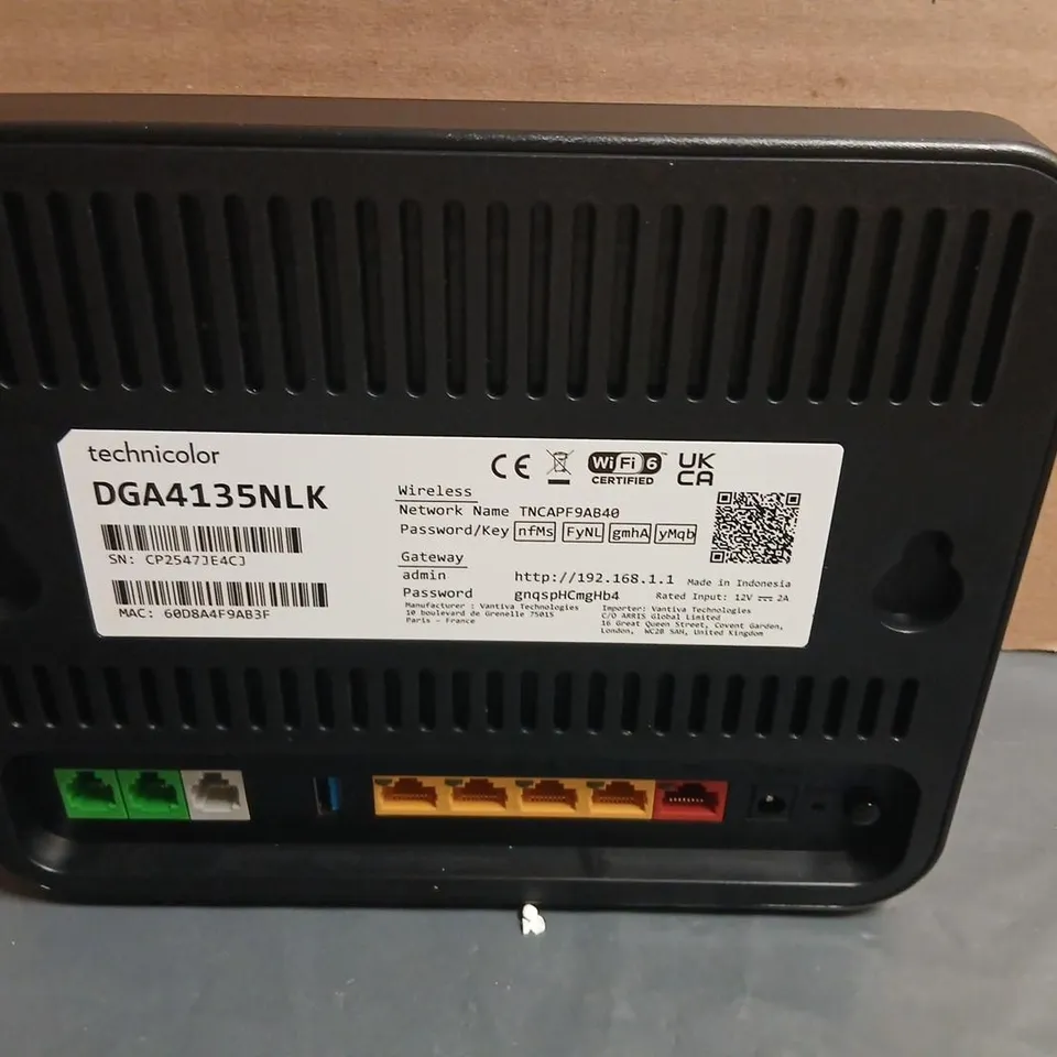 TECHNICOLOR DGA4135NLK WIRELESS GATEWAY ROUTER