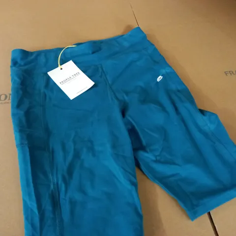 PEOPLETREE POCKET CYCLING SHORTS IN DEEP GREEN - UK 14