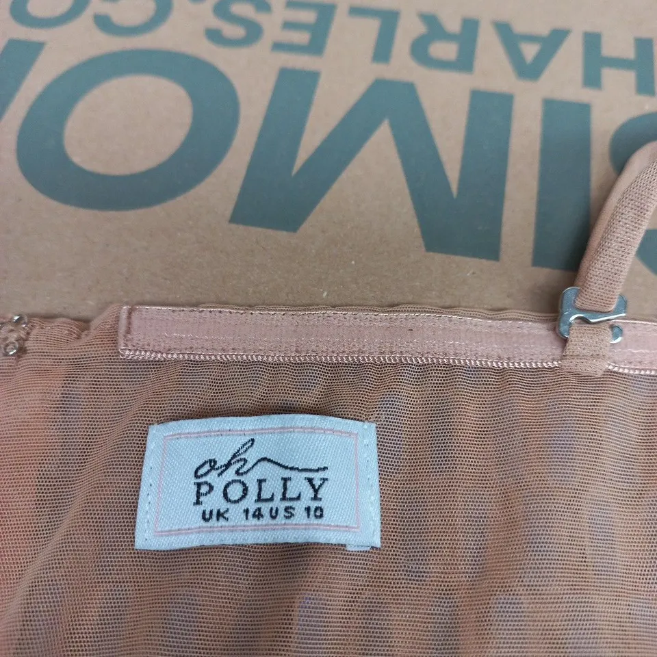 OH POLLY SLEEVELESS CROP TOP - UK SIZE 14 
