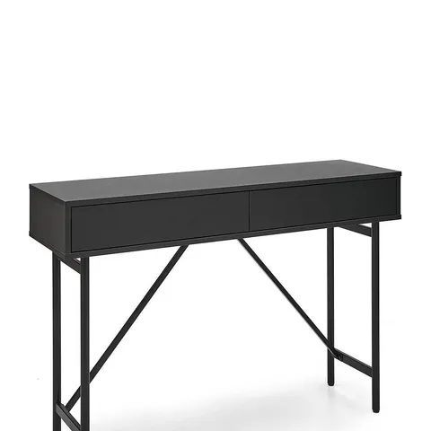 BOXED HAVA CONSOLE TABLE - BLACK (1 BOX) - COLLECTION ONLY 