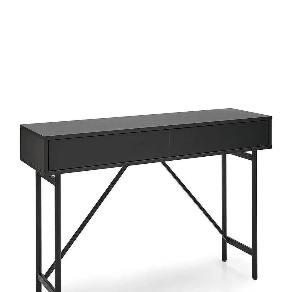 BOXED HAVA CONSOLE TABLE - BLACK (1 BOX) - COLLECTION ONLY 