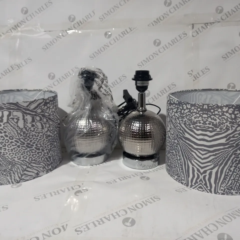 BOXED JM BY JULIEN MACDONALD SET OF 2 DISCO BALL LAMPS