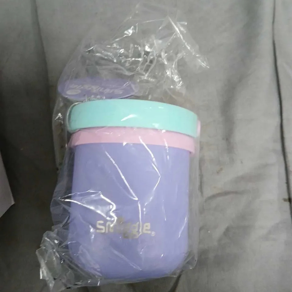 SMIGGLE INSULATED TRAVEL CUP – PURPLE WITH MINT LID AND PINK BAND