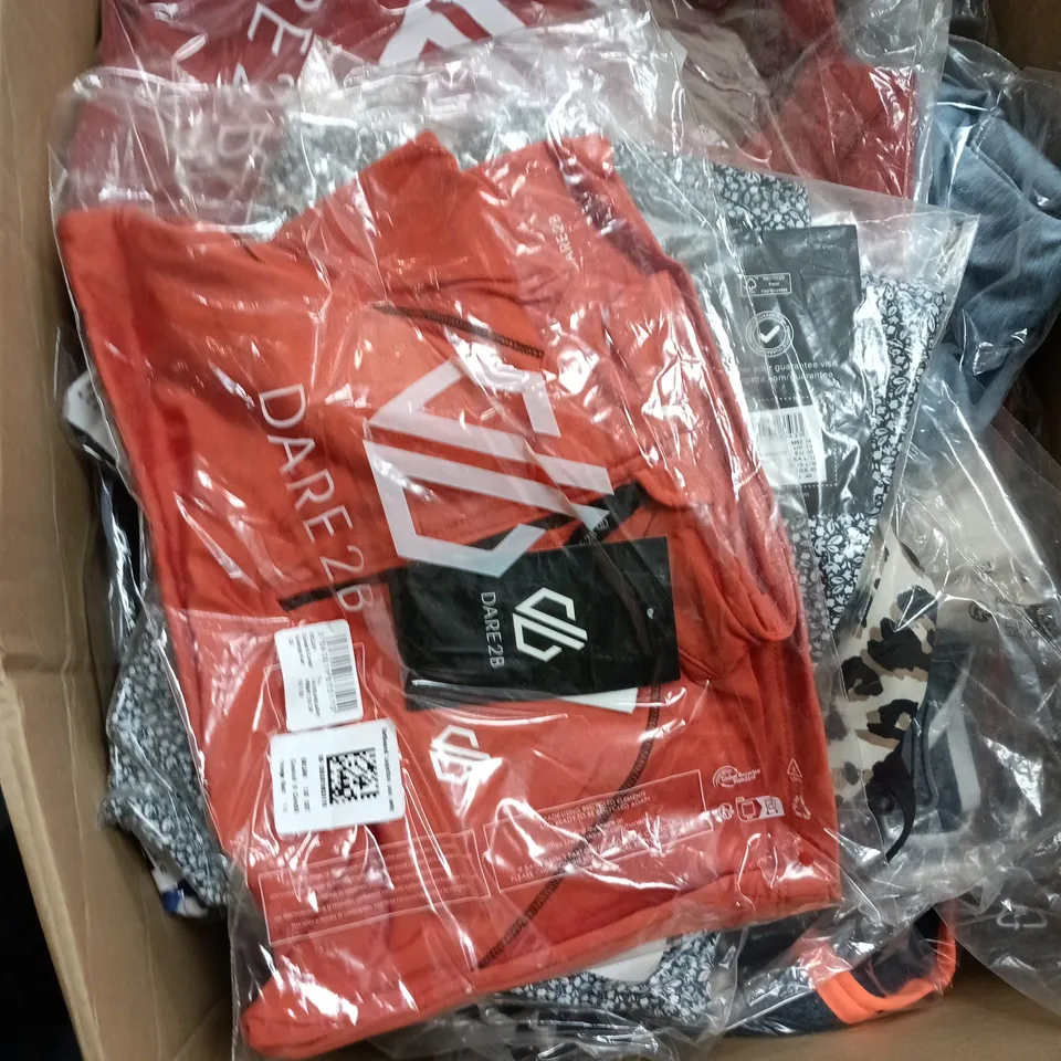 BOX OF APPROXIMATELY 30 BRAND NEW ASSORTED REGATTA CLOTHING ITEMS IN VARIOUS STYLES , COLOURS AND SIZES INCLUDING SALINGER COAT AND ORLA COAT