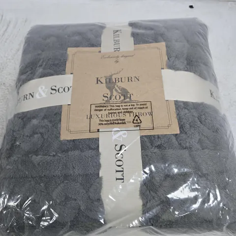 KILBURN & SCOTT LUXURIOUS THROW – GREY, 130X170CM