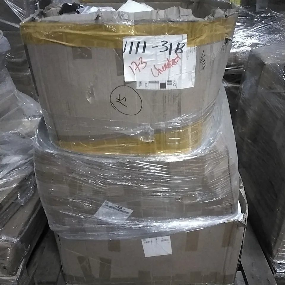 PALLET CONTAINING LARGE QUANTITIES OF BAGGED FOOTWEAR