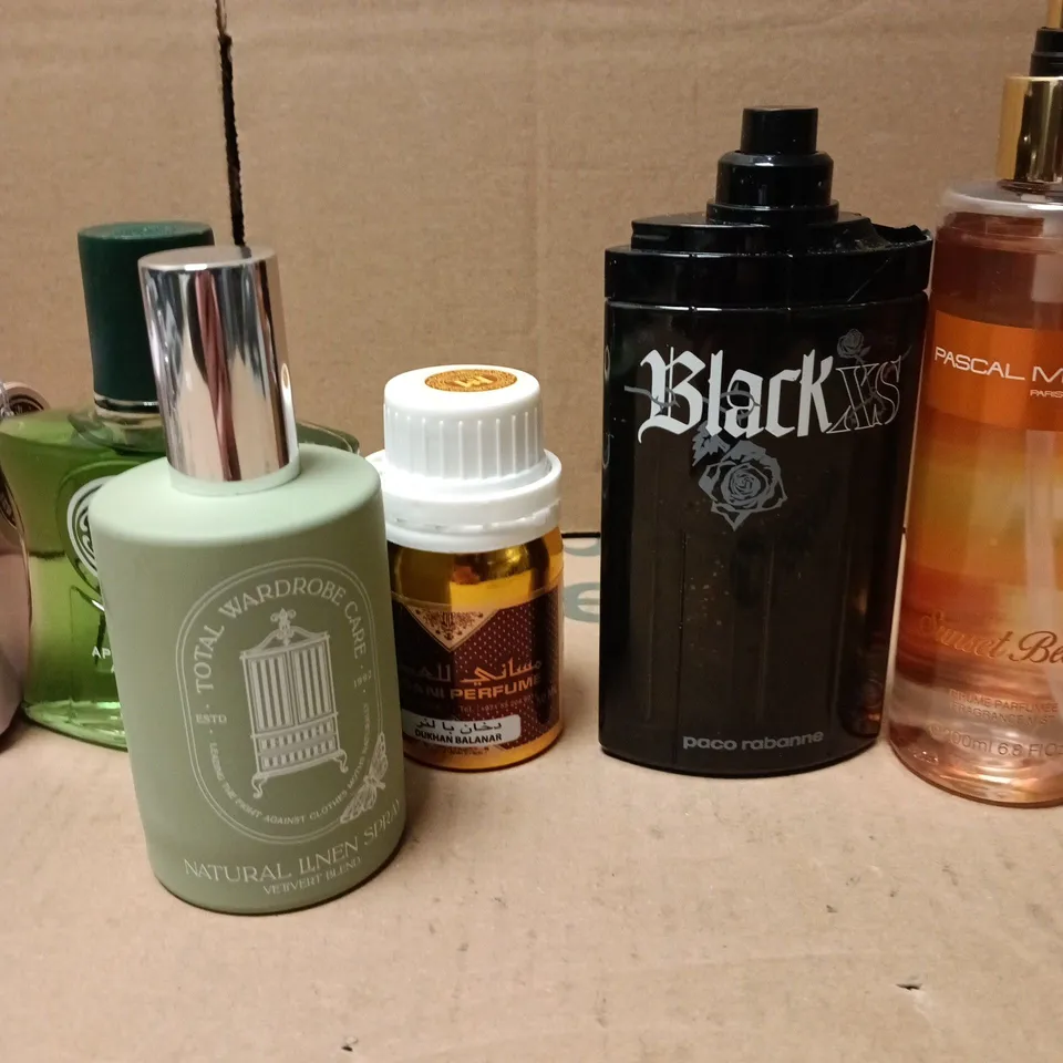LOT OF 10 ASSORTED UNBOXED EAU DE PARFUMS TO INCLUDE BRUT, TOTAL WARDROBE AND DIRHAM WARDI