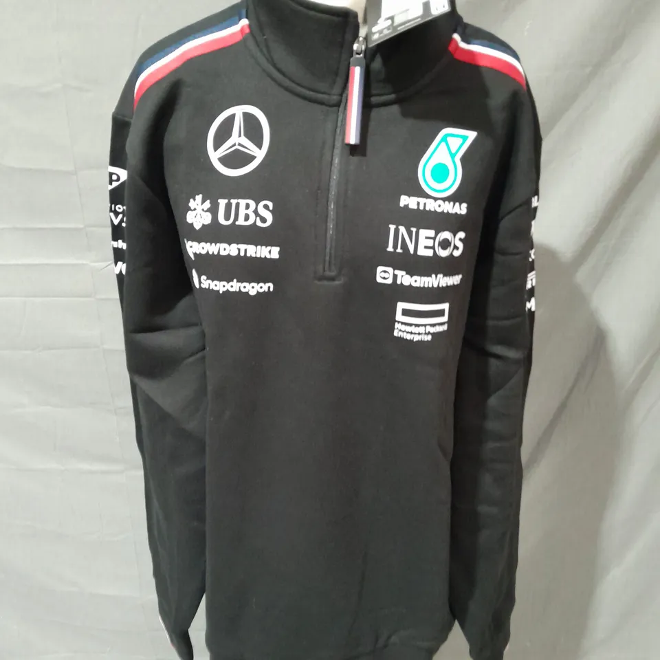 AMG PETRONAS F1 TEAM MWNS 1/4 ZIP TOP - UK L