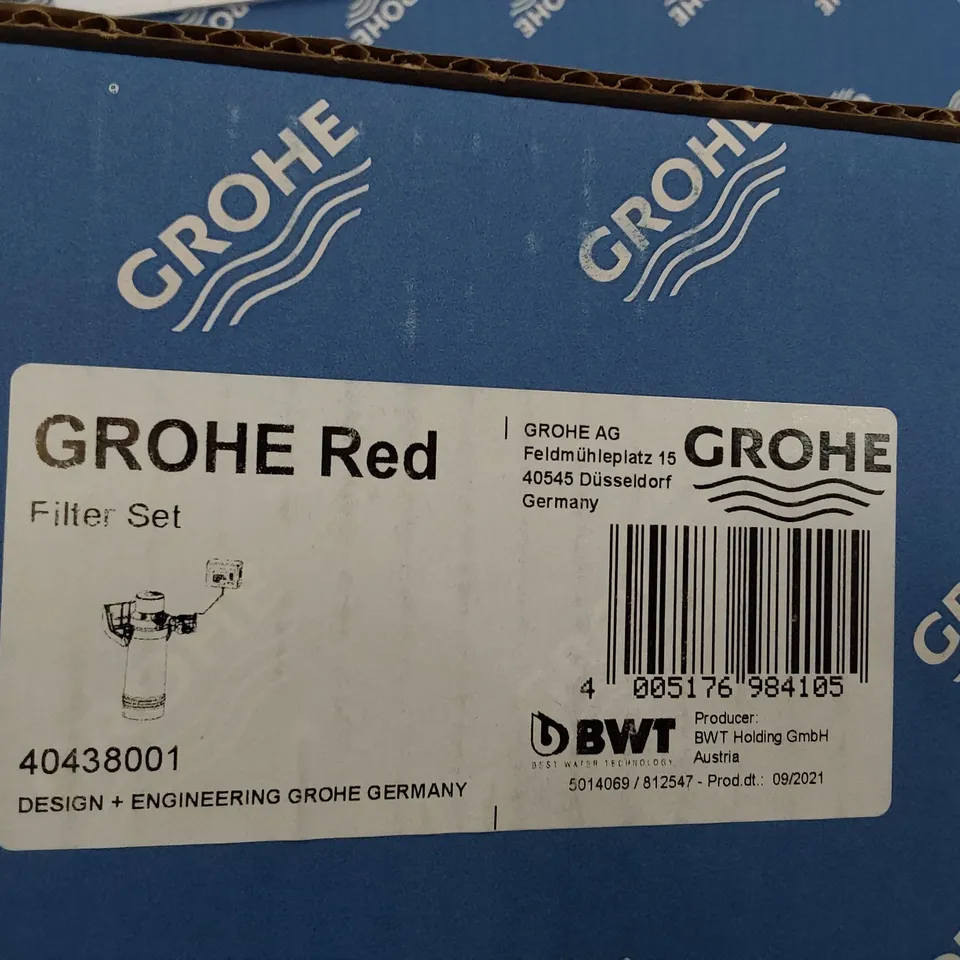 BOXED GROHE REDHOT WATER MIXER TAP WITH BOILER & ACCESSORIES