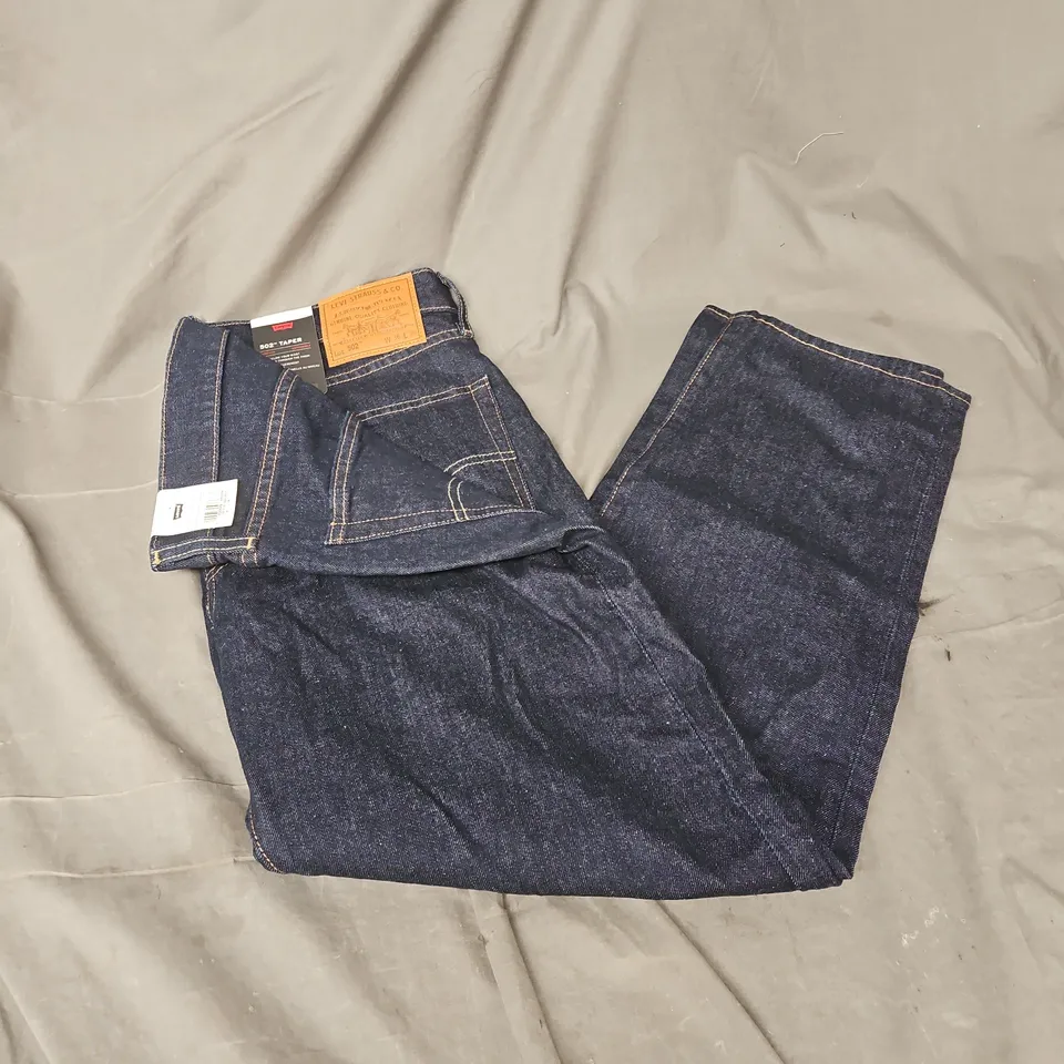 LEVI'S 502 TAPER JEANS IN DARK BLUE SIZE W36 L30