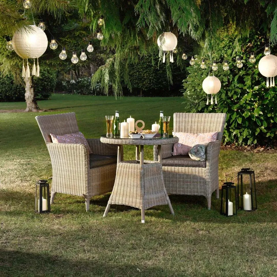 BOXED SET OF 2 TRUGARDEN RATHLIN GARDEN DINING CHAIRS